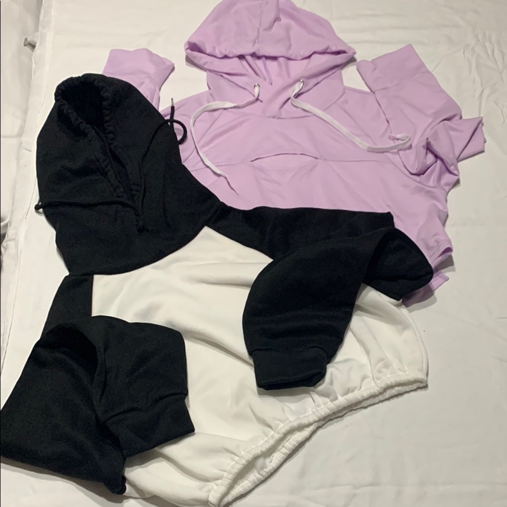 SHEIN Black and White Hoodie